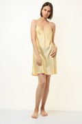 80s Vintage PALMERS 100% SILK Natural Night Slipping Mini Dress 4531/ Sleeveless Night Gowns Dress