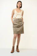 90s Vintage Max Mara High Waisted Beige Mini Skirt 4585/ Vintage Woman Max Mara Beige Skirt/ Vintage Max Mara/ Vintage Woman Clothing