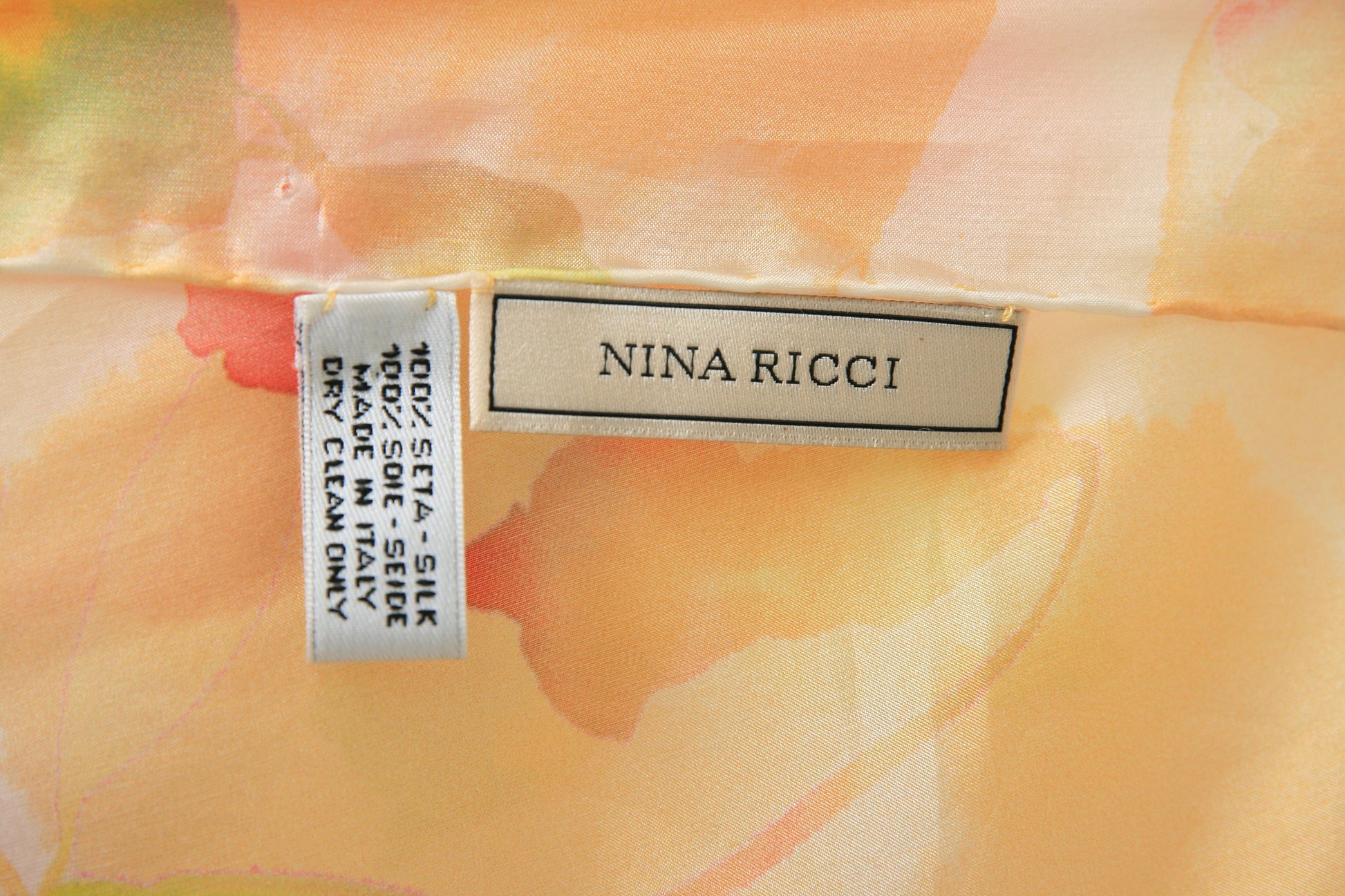 80s Vintage Nina Ricci Scarf 4567/ Vintage Woman Nina Ricci/ Nina Ricci Woman Vintage Accessories/ Vintage Woman Accessori Silk Scarf