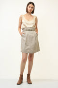 90s Vintage Max Mara High Waisted Grey Mini Skirt 4587/ Vintage Woman Max Mara Grey Skirt/ Vintage Max Mara/ Vintage Woman Clothing