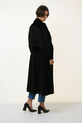 Yves Saint Laurent black velvet coat/ Yves Saint Laurent Russian Collection Wool with Velvet Black Coat M size, 1970s