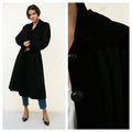 Yves Saint Laurent black velvet coat/ Yves Saint Laurent Russian Collection Wool with Velvet Black Coat M size, 1970s