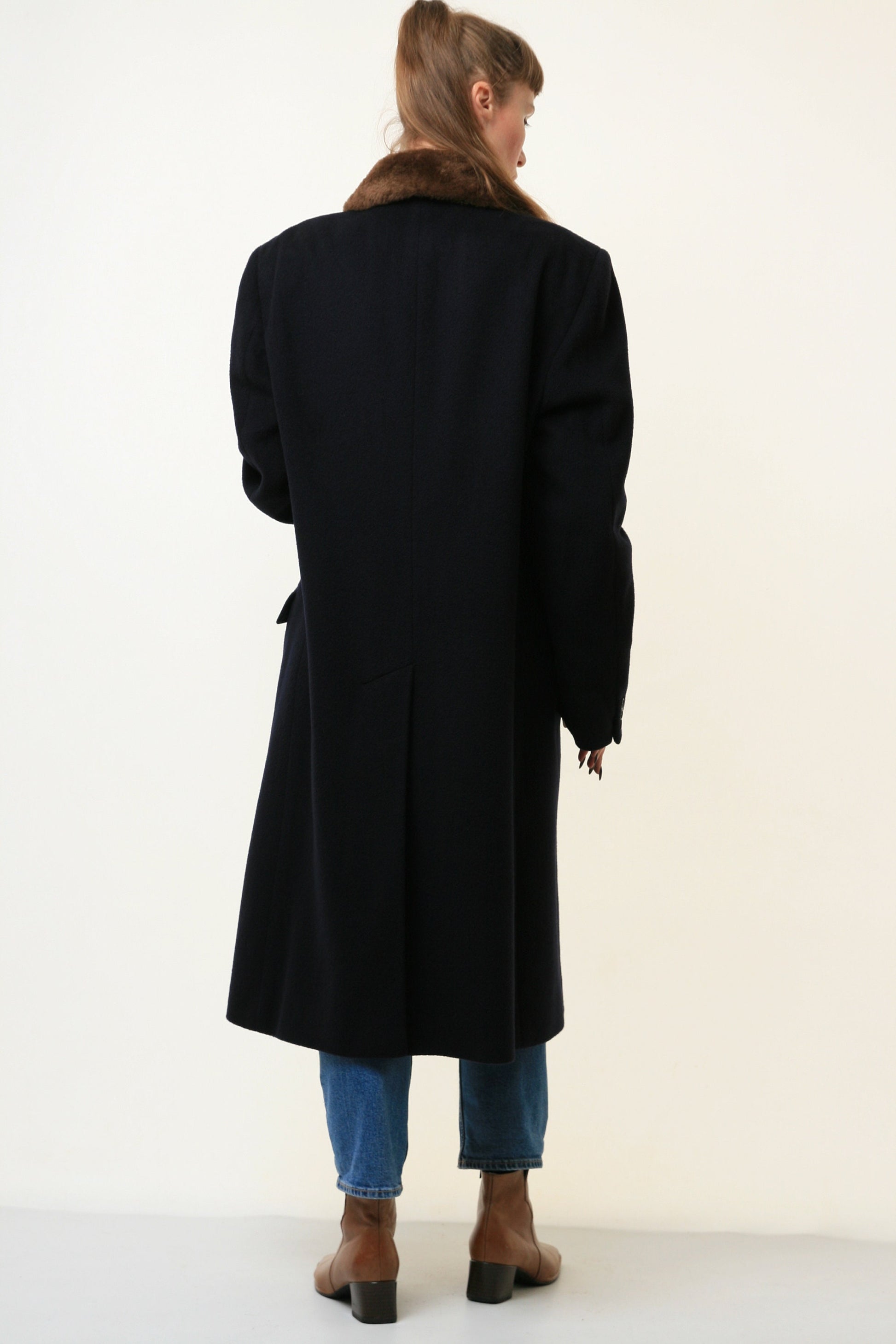 70s Woman Aquascutum Lambswool Coat Women Vintage 70s winter coat long wool coat outerwear maxi winter coat Vintage clothing size M 4658