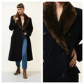 70s Woman Aquascutum Lambswool Coat Women Vintage 70s winter coat long wool coat outerwear maxi winter coat Vintage clothing size M 4658