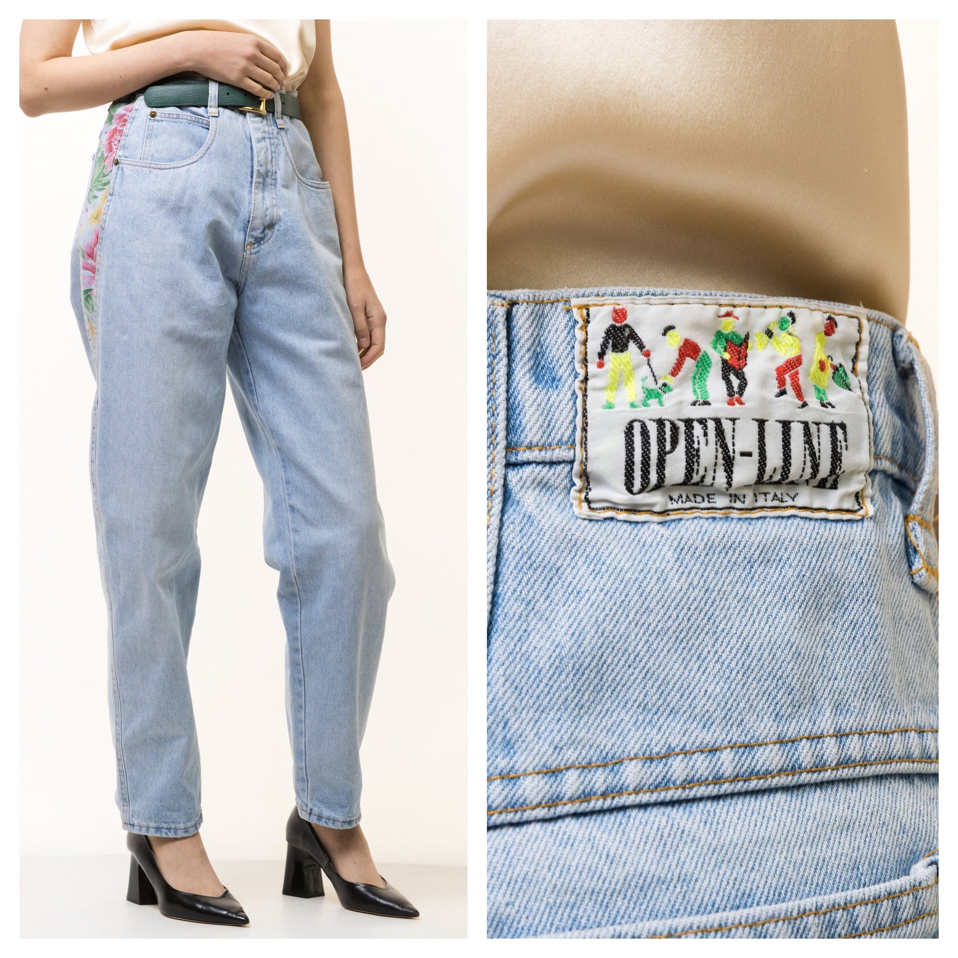 90s Vintage Woman Light Blue MOMs Denim High Waisted Denim Straight Jeans Pants Trousers 4840 Size M Girlfriend Gift/ Vintage Jeans