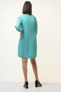 60s Kelly Blue Long Sleeve Mini Dress|Vintage VTG| Bust 36