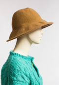 90s Vintage Woman Retro Fedora 100% Wool Hat size M Medium 4905/ Retro Woman Fedora Wool Hat/ Vintage Woman Camel Hat size M Medium