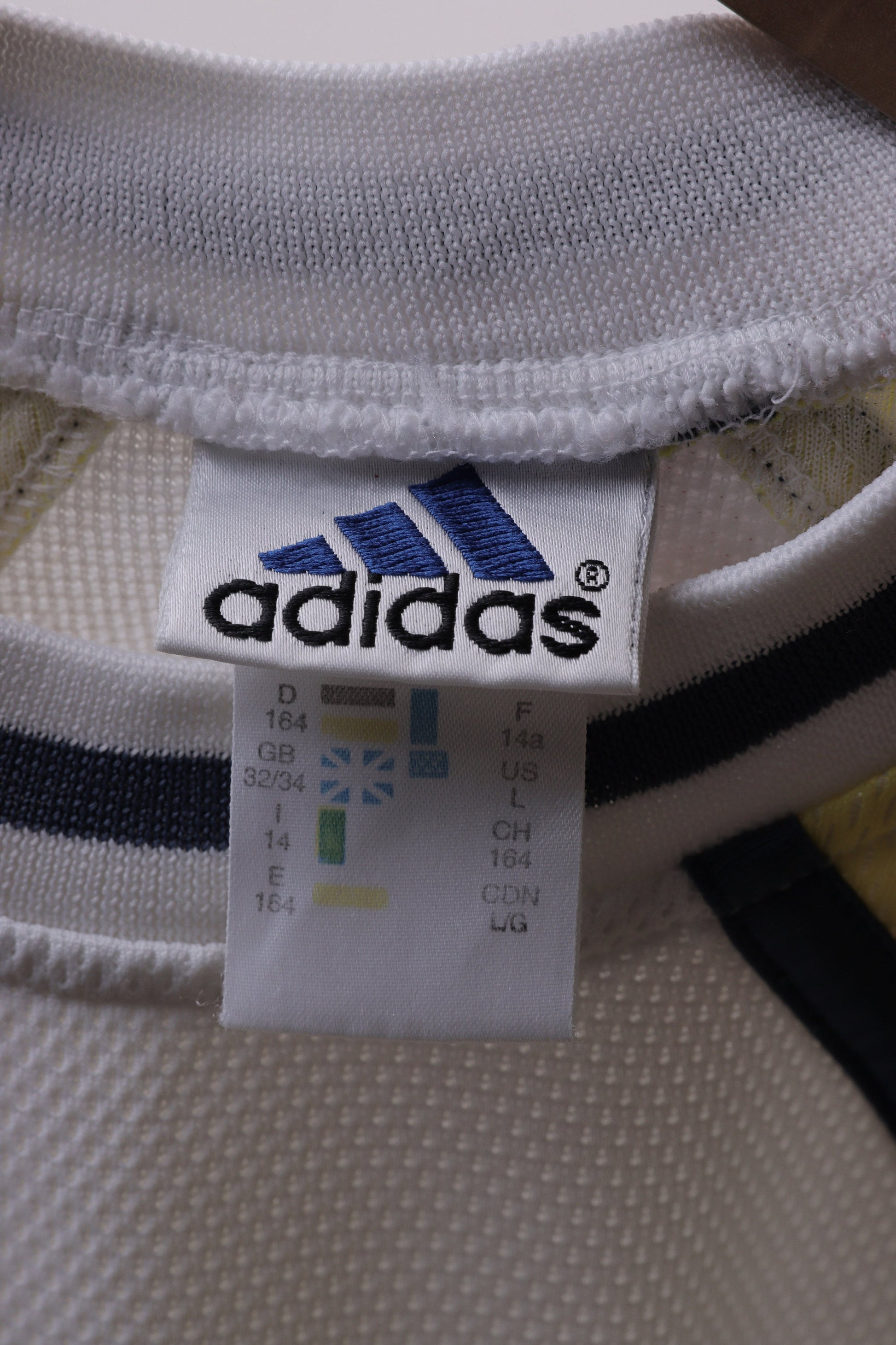 Vintage Adidas Big logo Sweatshirt Men's Size XS Yellow Retro Sport White Jumper Oversize Athletic Casual Wear 90's Cotton size XS