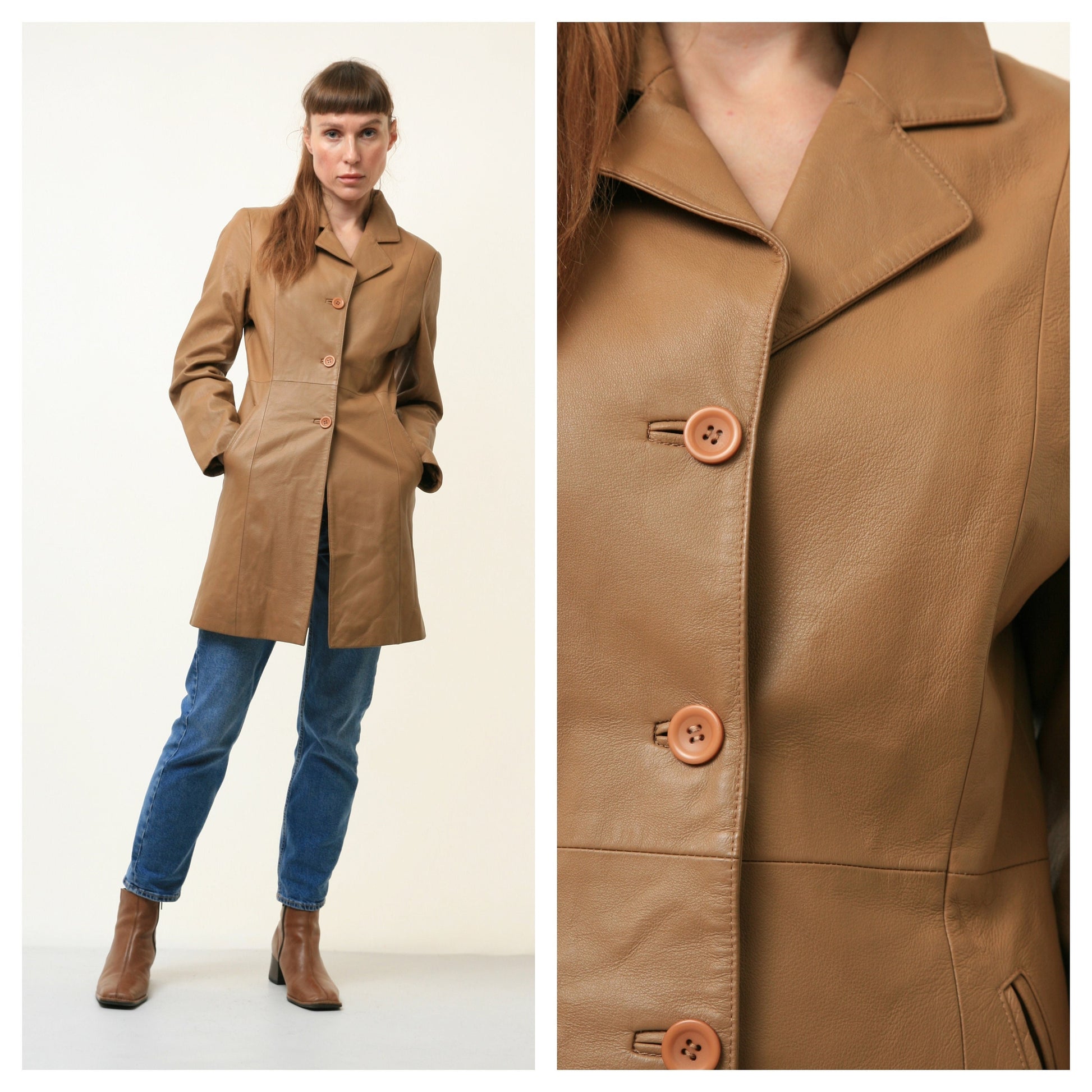 80s Vintage Vtg Rare Leather Lined Oversized Brown Suede Trench Outwear Autumn Coat 4668 Girlfriend Gift Present Vintage Coat size Xs-S