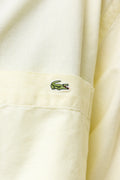 Lacoste Vintage 90s Short Sleeve Shirt - Size 40/ Vintage Woman Summer Lacoste Yellow Shirt Summer Regular Fit