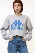 Vintage 90's KAPPA BIG Logo Sweatshirt Plain Sportswear Jumper Pullover Crewneck Sweater Beige Size Large