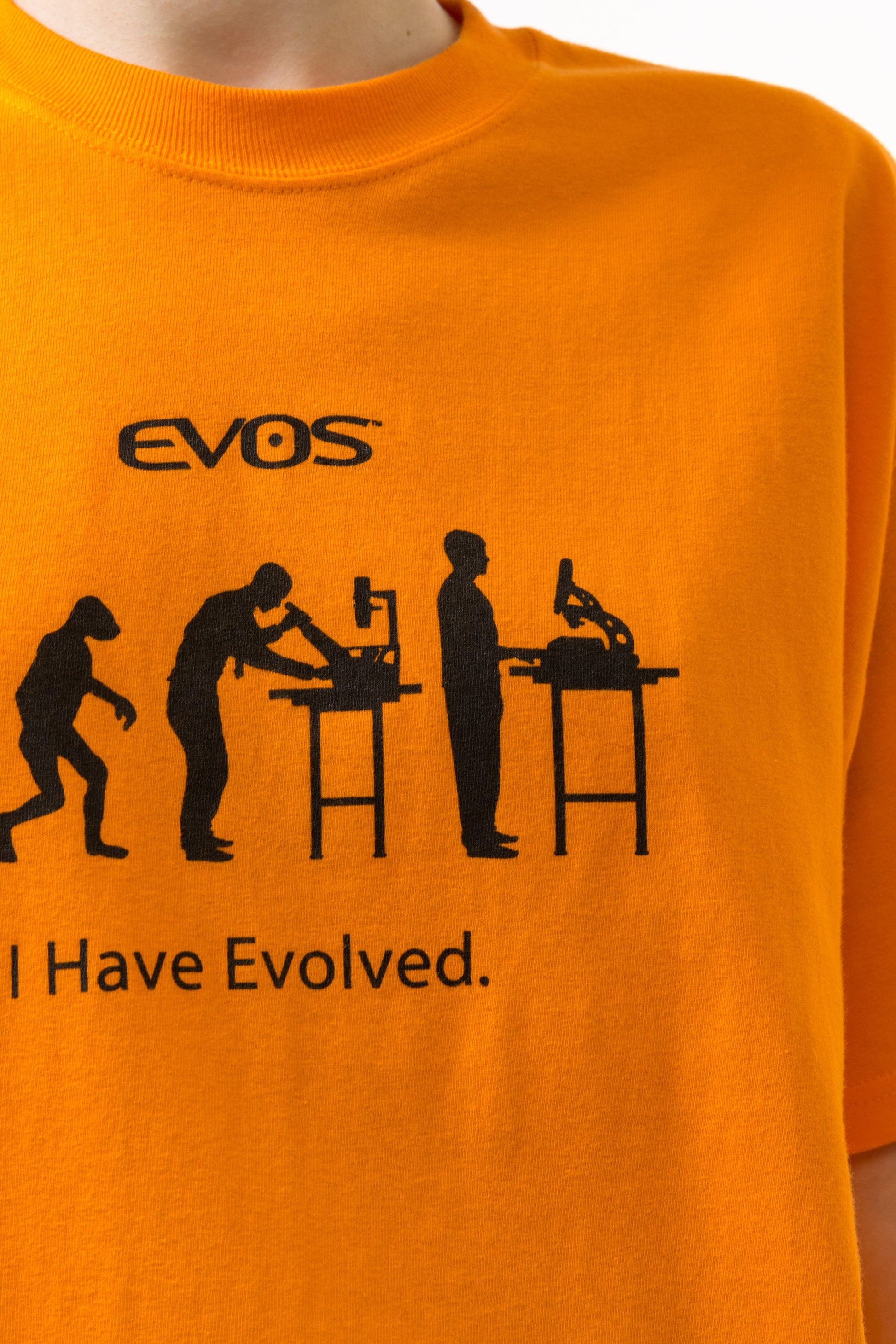 90s Vintage I Have Envolved Orange T Shirt - Men's L, Women's L | Vintage Orange Graphic Print Tee