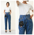 80s Woman Vintage MOMs Medium Waisted Straight Denim Trousers Size S 4373/ Vintage Woman Clothing/ Vintage Woman MOM Jeans size Small