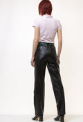 80s Vintage High Waisted Leather Woman Pants size S M/ Vintage woman leather trousers/ vintage woman clothing/ vintage woman