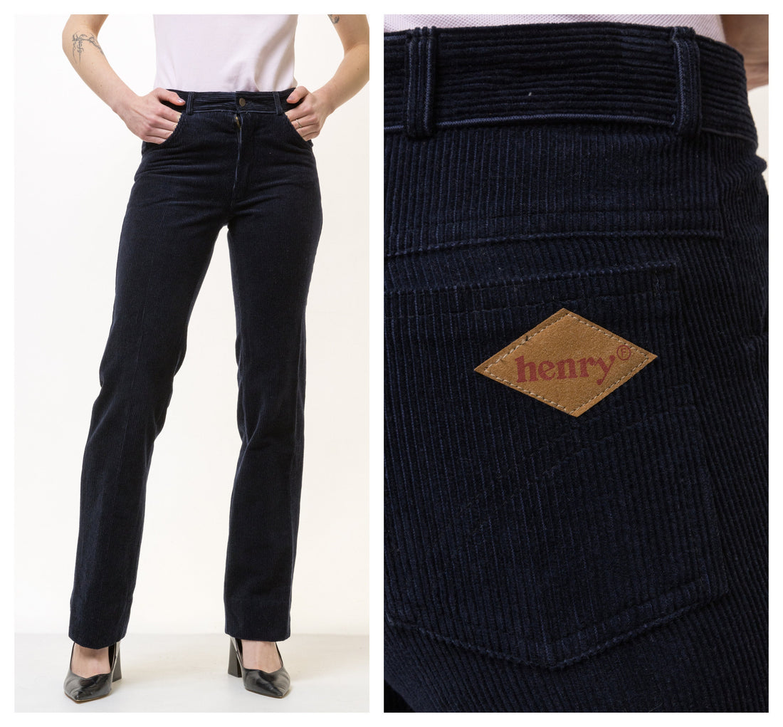 80s Corduroy Woman Vintage Waisted Flare Trousers Size XSmall/ Vintage Woman Clothing/ Vintage Woman Corduroy Pants XSmall