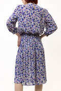 Women Floral Dress Abstract Pattern Long Sleeve Midi Sweetheart Autumn Dress MoodGirlsUA Size M Medium