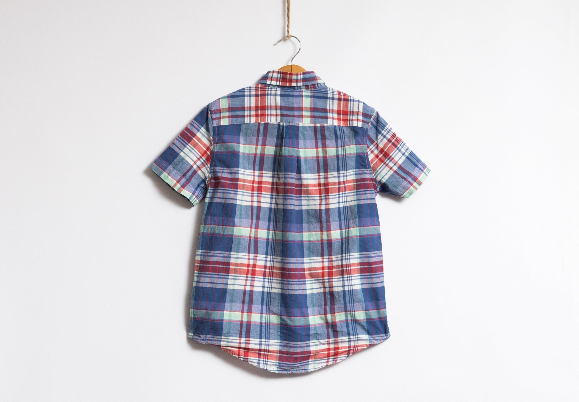 Vintage Boy Checked Short Sleeve Shirt size 7 years old