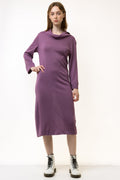 80s Vintage Y2k Midi Length Purple Pencil 50% Wool Dress size M Medium/ Vintage Woman Midi Warm Length Dress/ Vintage Woman Dress