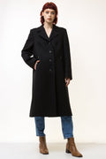 80s Woman Lambswool Coat Women Vintage 80s winter coat long wool coat outerwear maxi winter coat vintage clothing size Medium.