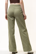 80s Vintage Khaki Cargo High Waisted Woman Fall Cotton High Waisted Moms Trousers fits size Small