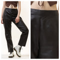 80s Vintage High Waisted Leather Woman Pants size 40 / Vintage woman leather trousers/ vintage woman clothing/ vintage woman