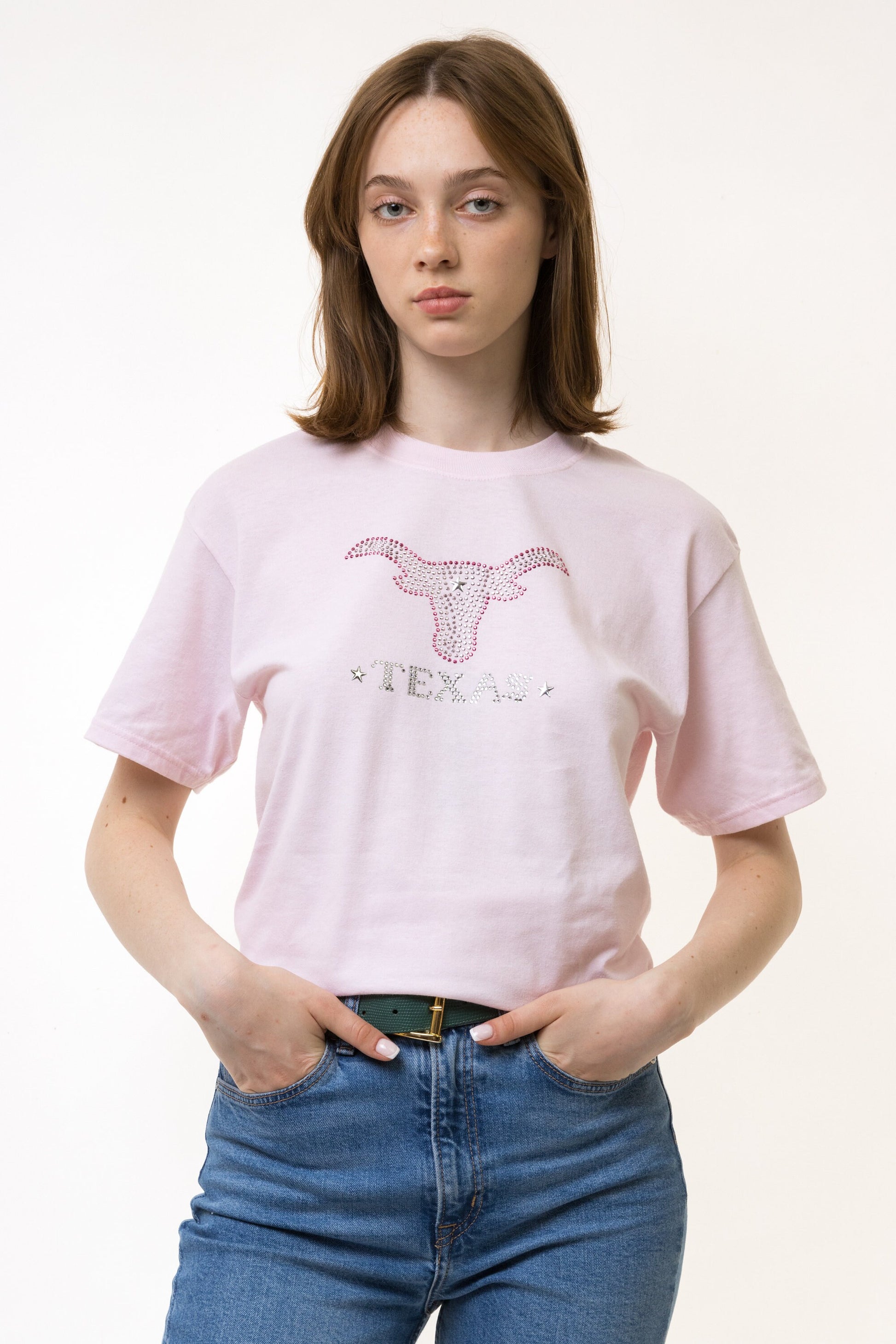 90s Vintage I Pink Graphic T Shirt - Women's S | Vintage Pink Graphic Print Crop Tee