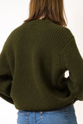 70s Vintage Oldschool Scotland Scandi Knitwear Handknitted Pullover Wool Sweater Jumper Pullover/ Vintage Fisherman Deep Green Cardigan