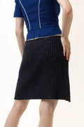 Vintage Dolce Gabbana Maglie Mid Waisted Wool Angora Dark Melangie Mini Knitted Skirt size Large 46/ Vintage Woman Skirt