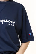 90s Vintage Champion Silver Graphic T Shirt - Men's M, Women's L | Vintage Blue Graphic Print Tee