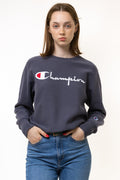 Vintage 90s Champion Sweatshirt Champion Crewneck Champion Sweater Streetwear Champion Logo Embroidered Jumper Sweater Gray Logo