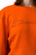 90s Vintage CHAMPION Sweatshirt Orange Sweatshirt Champion Size Men's M Retro 90's Rave Classic Athletic Sport Style Big Logo Pullover