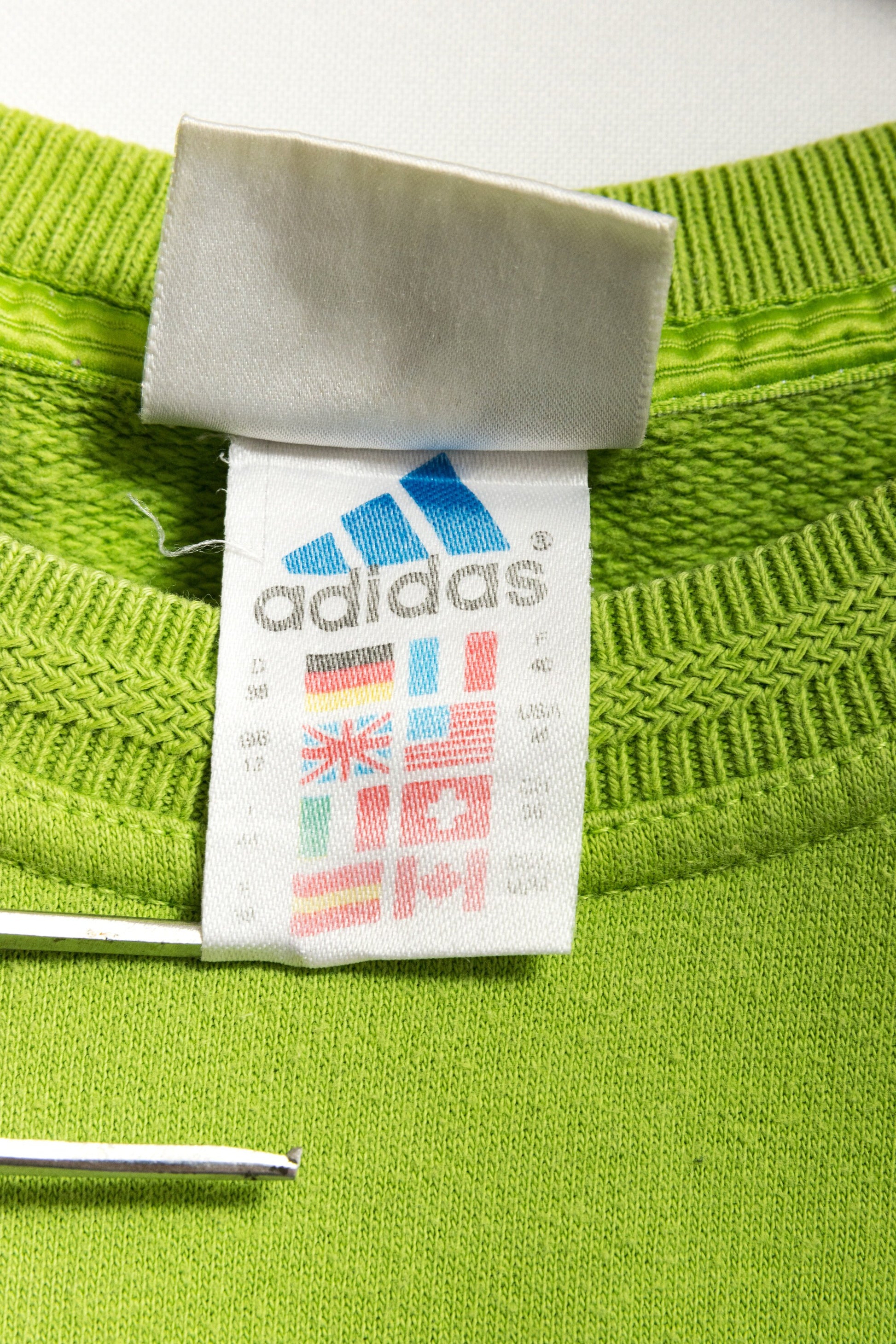 90s Vintage ADIDAS Sweatshirt Green Sweatshirt Adidas Size Women's M Retro 90's Rave Classic Athletic Sport Style Small Logo Pullover