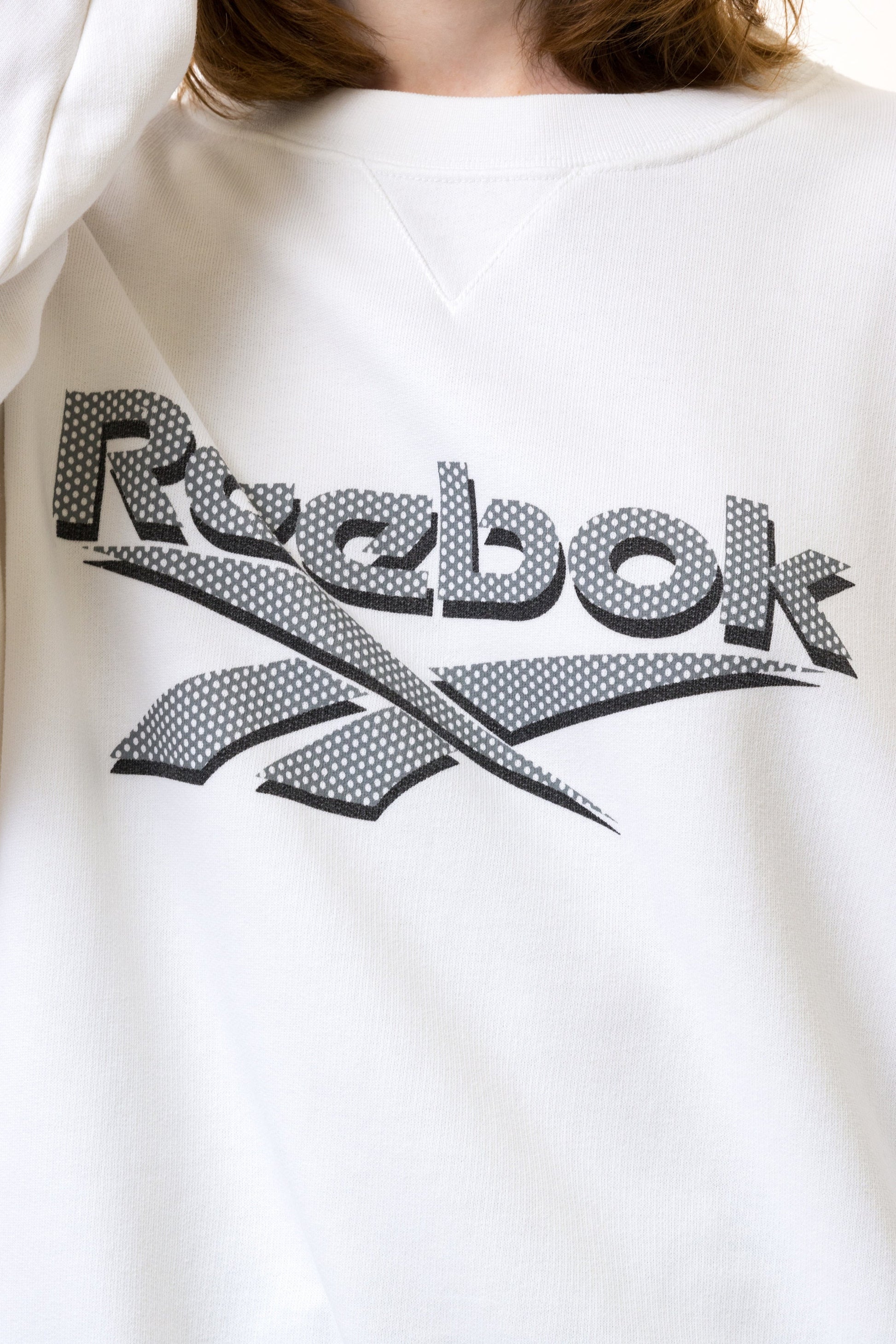 90s Vintage Reebok Sweatshirt White Sweatshirt Reebok Size Men's L Retro 90's Rave Classic Athletic Sport Style Big Logo Pullover