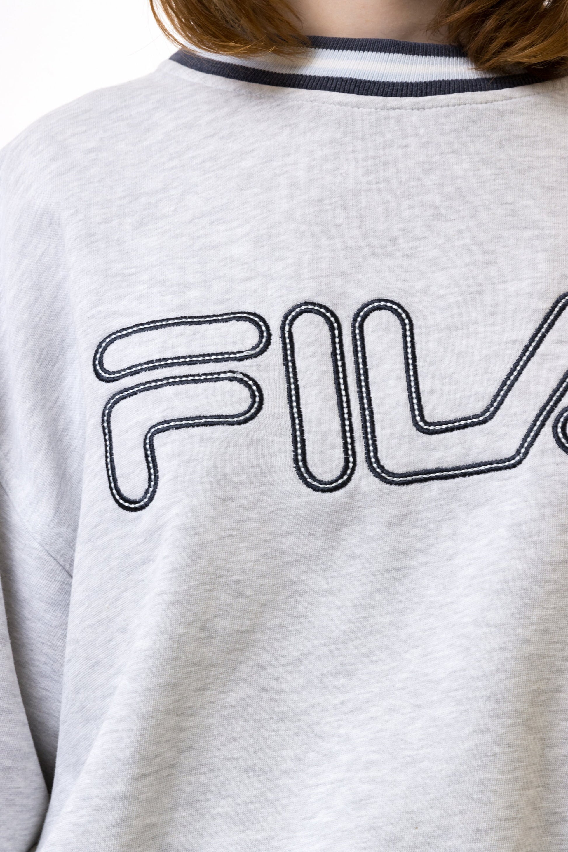 90s Vintage FILA Sweatshirt White Sweatshirt FILA Size Men's L Retro 90's Rave Classic Athletic Sport Style Big Logo Pullover