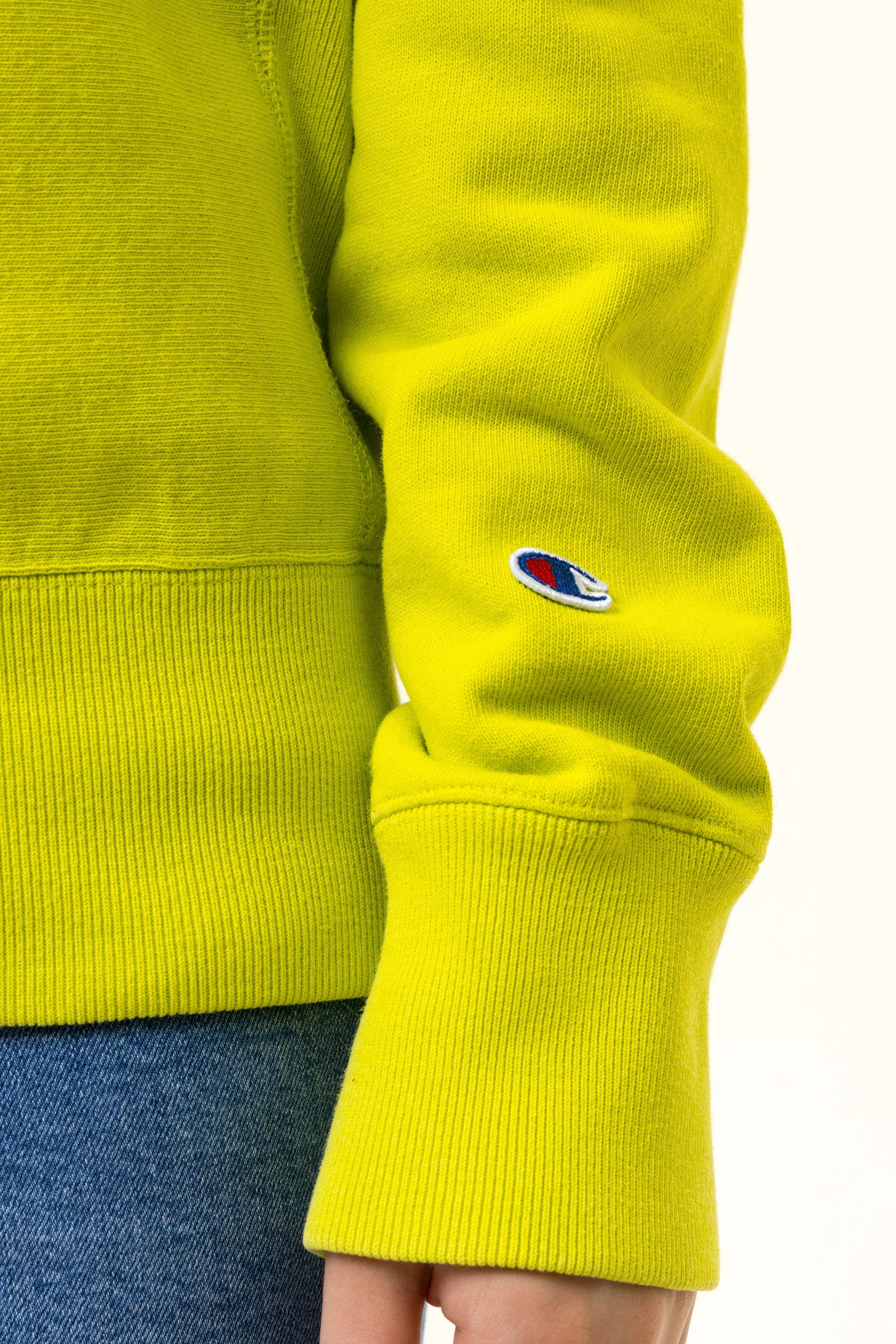 Vintage 90s Champion Sweatshirt Champion Crewneck Champion Sweater Streetwear Champion Logo Embroidered Jumper Sweater Yellow Logo