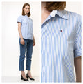 Woman Blue Striped Summer Tommy Hilfiger Shirt Blouse size Medium