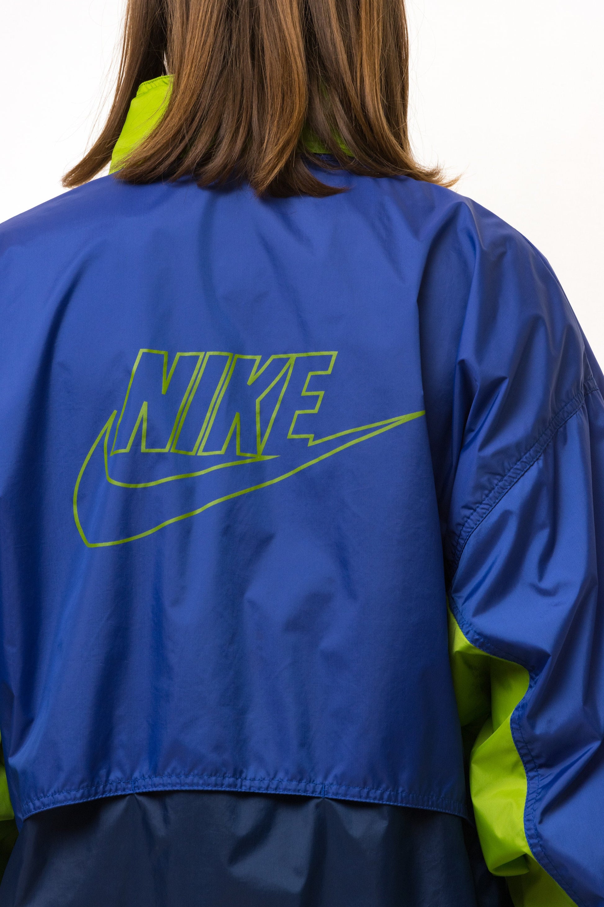 Vintage 1980s Nike Rainproof Jacket Small Logo Multicolor Sportswear Zipper Jacket Man Unisex Size Medium Sportswear Rave Sport