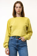 80s Vintage Yellow Lemon Raglan Sweatshirt | 80s Yellow Crewneck Sweatshirt | S M Woman Streetwear Rave Outwear