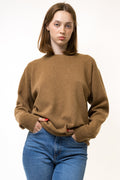 80s Vintage Brown Casual 100% Pure Wool Sweater Jumper Scotland Lambswool Present Womans Wear Vintage Clothes size Medium