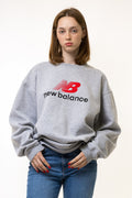 90s Vintage New Balance Sweatshirt Gray Sweatshirt New Balance Size Men's XL Retro 90's Rave Classic Athletic Sport Style Big Logo Pullover