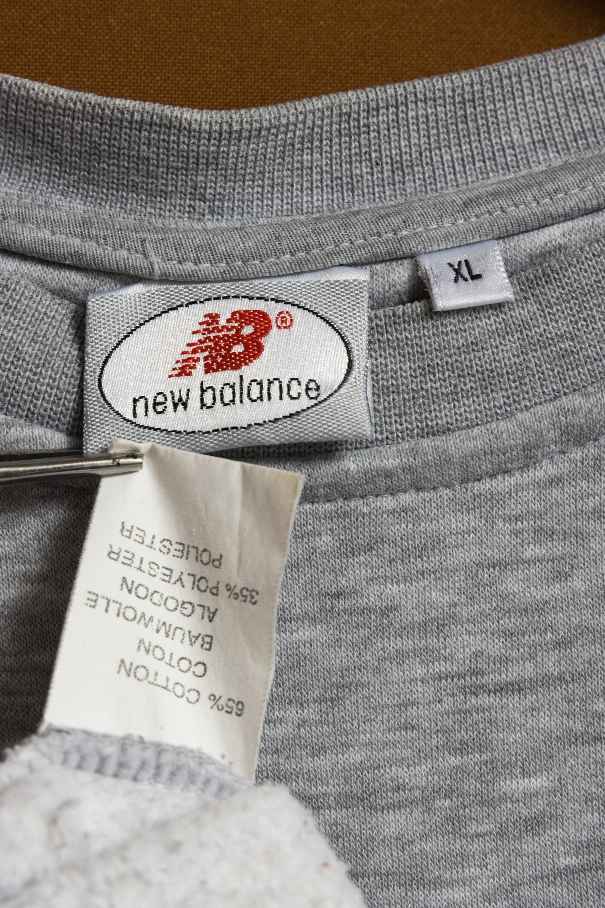 90s Vintage New Balance Sweatshirt Gray Sweatshirt New Balance Size Men's XL Retro 90's Rave Classic Athletic Sport Style Big Logo Pullover