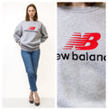 90s Vintage New Balance Sweatshirt Gray Sweatshirt New Balance Size Men's XL Retro 90's Rave Classic Athletic Sport Style Big Logo Pullover