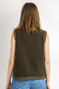 1990s Vintage Polo Ralph Lauren Sleeveless Sweater Fleece Khaki Vest Gillet