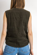 90s Vintage Eddie Bauer Cotton Khkai Vest Size Women's Small Outdoor Clothing