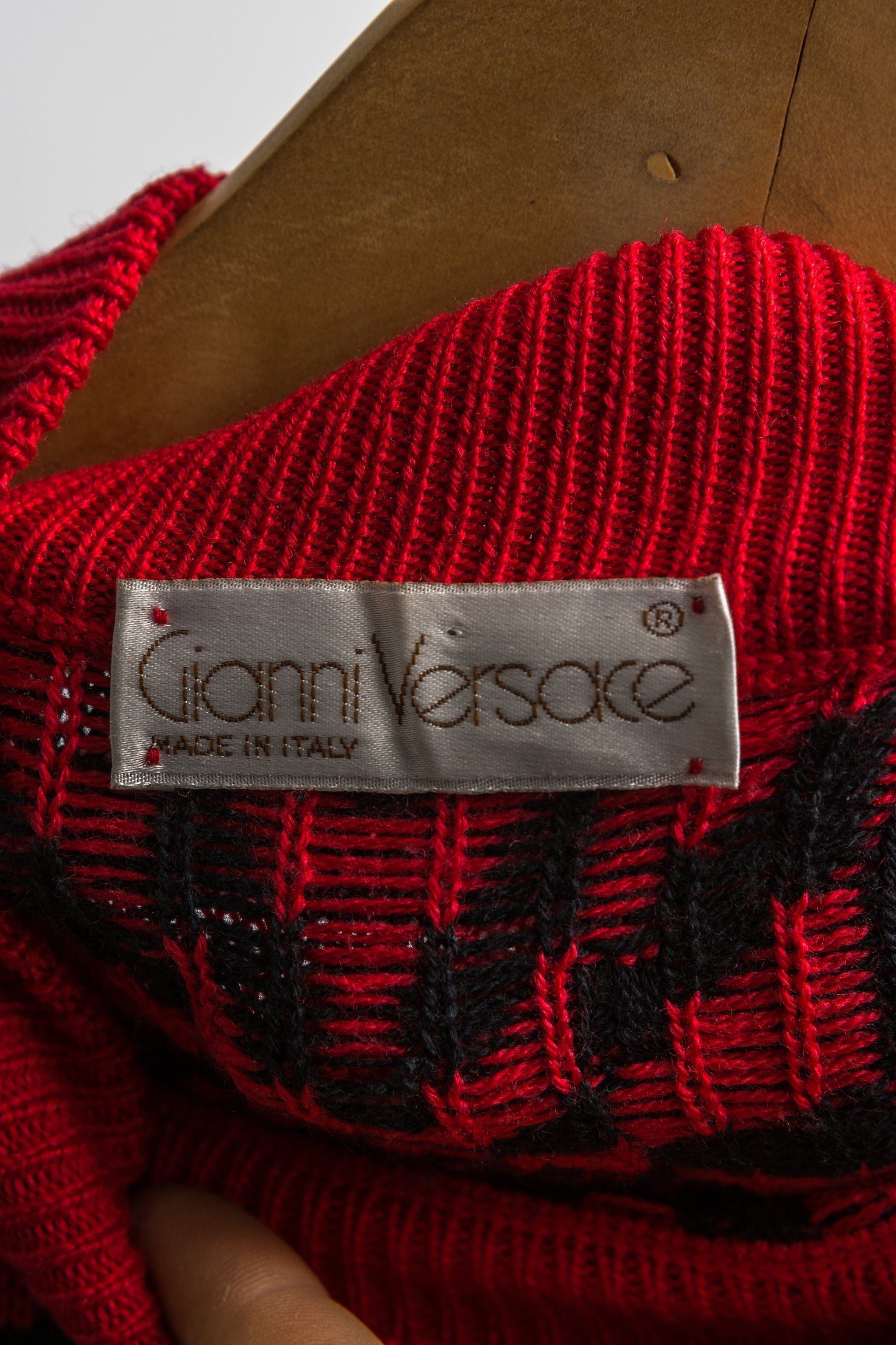 80s Vintage Gianni Versace wool and silk sweater/ Versace Woman Relaxed Jumper/ Abstract Multicolor Knitted Sweater size Medium