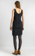 ESCADA Couture black evening cocktail vintage 100% silk dress size 36 Small