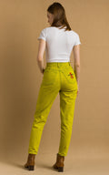 90s Vintage Woman Trussardi Yellow MOMs Denim High Waisted Denim Straight Jeans Pants Trousers Size S Girlfriend Gift/ Vtg Trussardi Jeans