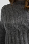 Vintage 80s Knit Sweater. Womens Jumper Cashmere Gray Jumper Minimalist Cashmere Sweater Knitwear Old Money 80s Sweater . size Small