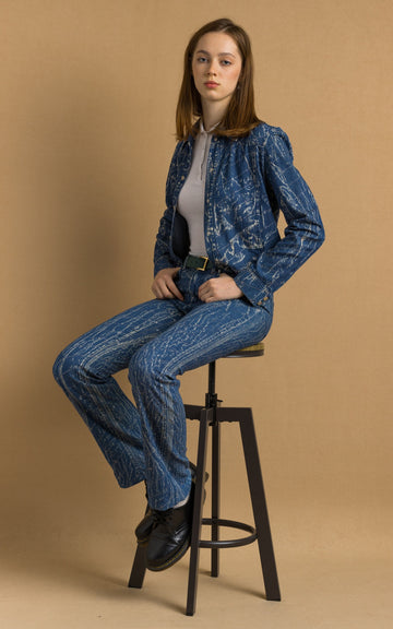 Gianfranco Ferre Jeans pants suit, 90s Gianfranco Ferre mid waisted jeans suit with jacket, casual Ferre Denim jacket and trousers set