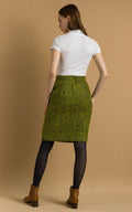 1990s Vintage Christian Lacroix Midi Green High Waisted Sool Woman Skirt size Small/ Vintage Woman Mini Skirt